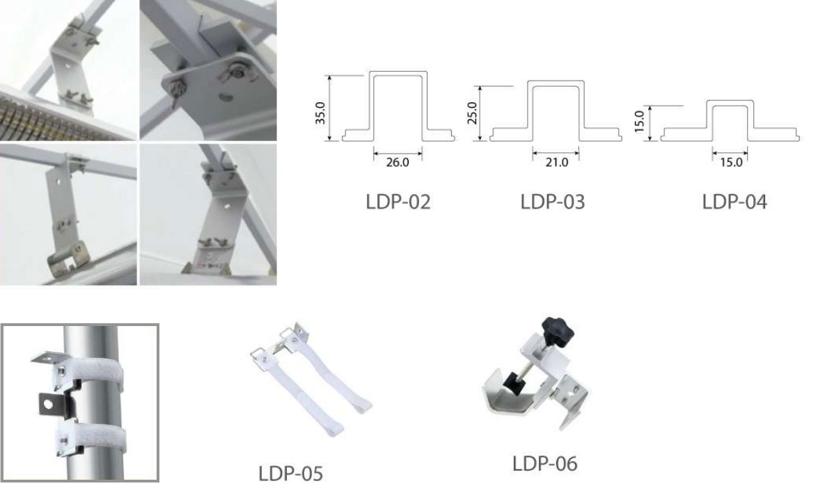 Parasol bracket for electric heaters