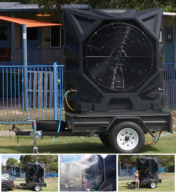 evaporative cooler for outdoor events